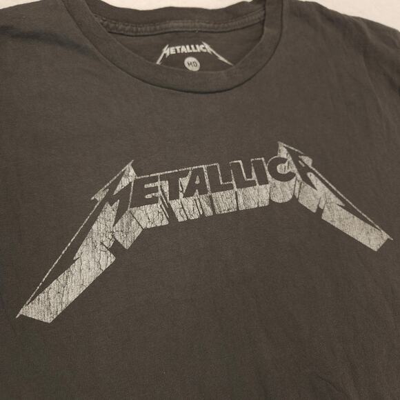 Metallica Band Crew Neck Graphic Short Sleeve T Shirt Mens Size Medium M Gray - Picture 4 of 9